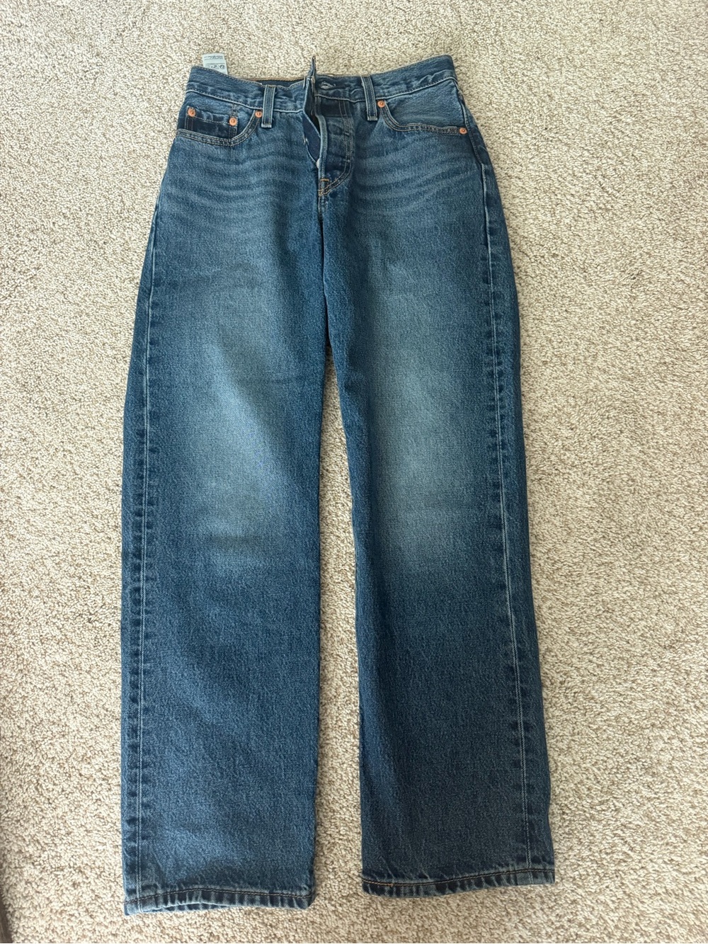 Levi's Women's Straight-Leg Jeans in Dark Blue Wash